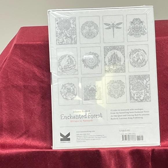NEW Johanna Basford Enchanted Forest 12 Color in Notecards - Picture 2 of 4